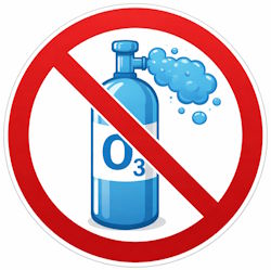 Bei Brandschäden sollte keine Ozonbehandlung eingesetzt werden Kein Ozon bei Brandschaden verwenden